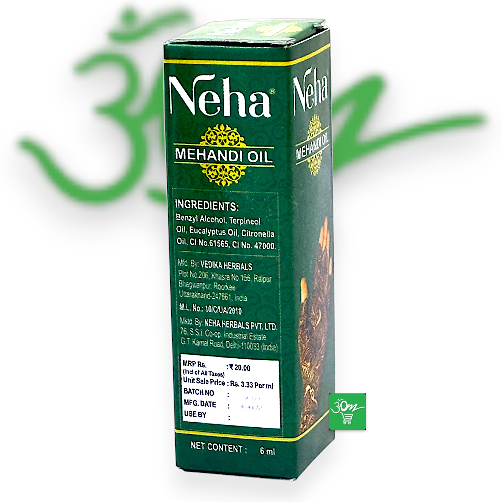 Neha Mehandi Oil - Buy Online Australia | Om Spice & Grocery