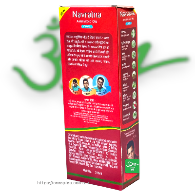 Navratna Ayurvedic Hair Oil, Cooling Relief for Stress & Headache - Buy Online Australia | Om Spice & Grocery