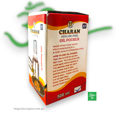 Oil Pourer Stainless Steel 500ml - Buy Online Australia | Om Spice & Grocery
