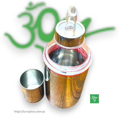 Oil Pourer Stainless Steel 500ml - Buy Online Australia | Om Spice & Grocery