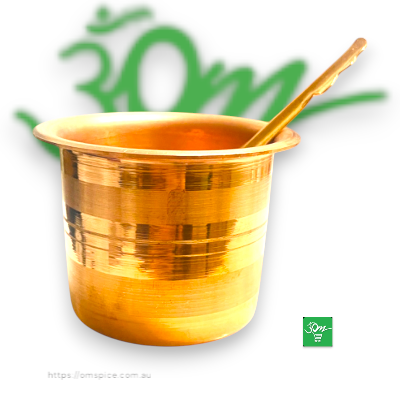 Pancha Patra With Spoon Copper - Buy Online Australia | Om Spice & Grocery