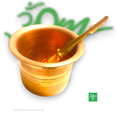 Pancha Patra With Spoon Copper - Buy Online Australia | Om Spice & Grocery