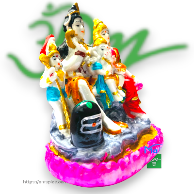 Shiva Parbati Family Statue HInduism 465gm - Buy Online Australia | Om Spice & Grocery