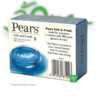Pears Soft and Fresh Bathing Soap 100gm - Buy Online Australia | Om Spice & Grocery