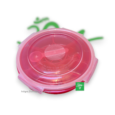 Plastic Masala Box Seven Section with Spoon and Air Tight Lids | Spice Box - Buy Online Australia | Om Spice & Grocery