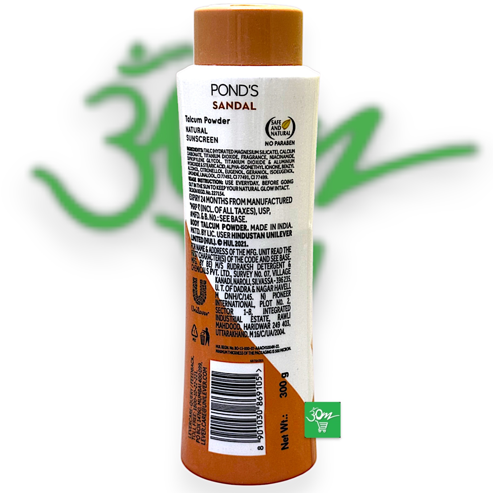 Ponds Sandal Talcum Powder Natural Sunscreen - Buy Online Australia | Om Spice & Grocery