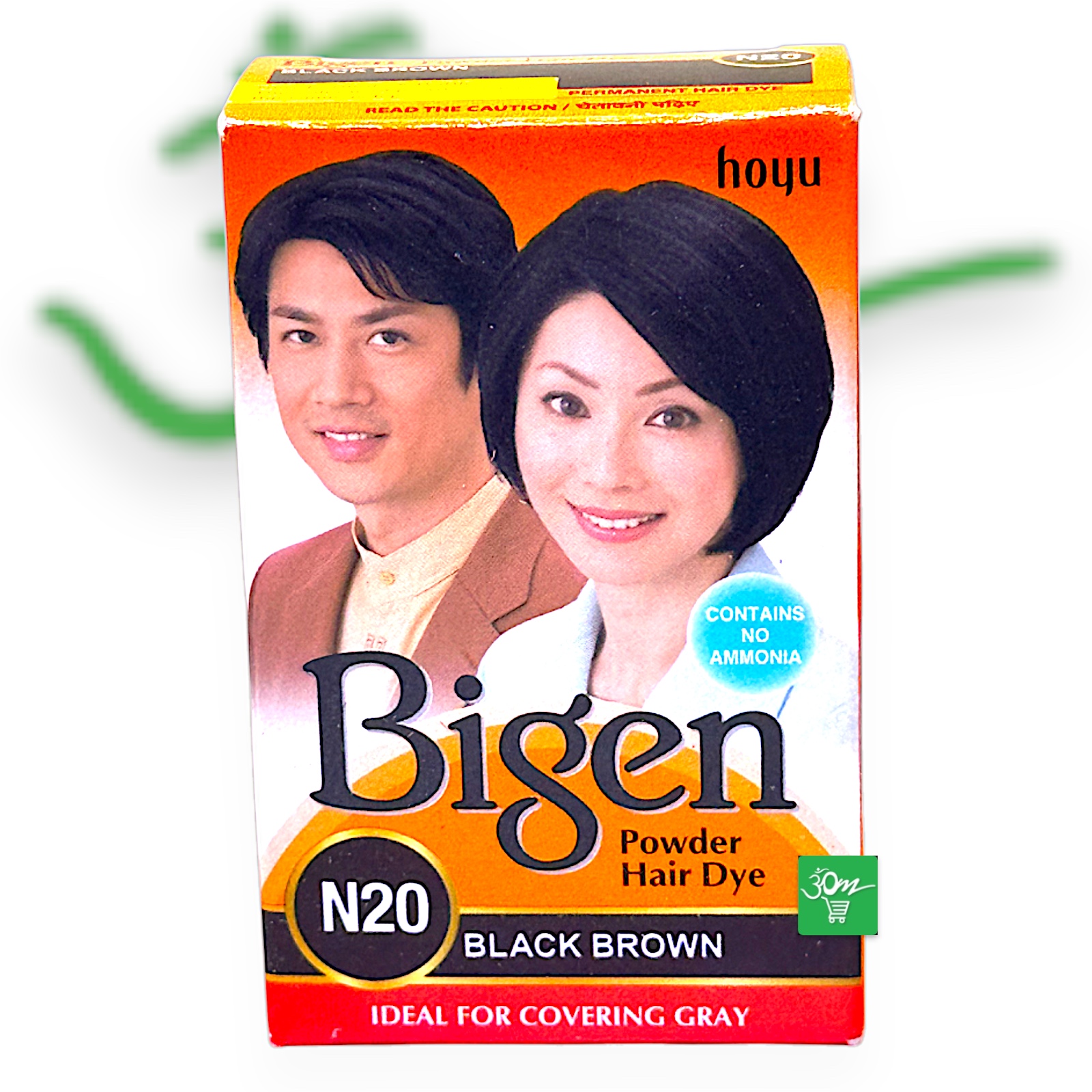 Bigen Powder Hair Dye N20 Black Brown - Buy Online Australia | Om Spice & Grocery