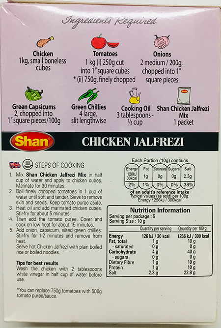 Shan Chicken Jalfrezi - Buy Online Australia | Om Spice & Grocery