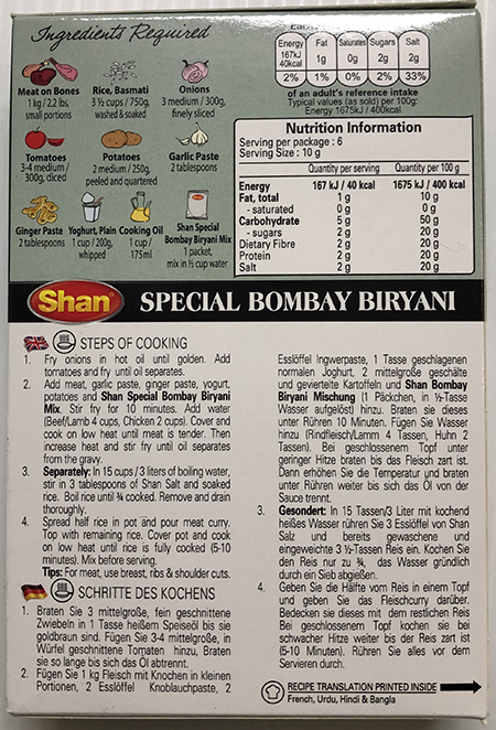 Shan Special Bombay Biryani - Buy Online Australia | Om Spice & Grocery