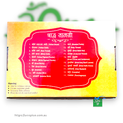 Sharadda Shamagri Set By Guru Manjari - Buy Online Australia | Om Spice & Grocery