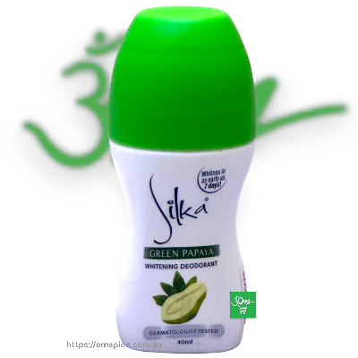Silka Green Papaya Whitening Deodorant 40ml - Buy Online Australia | Om Spice & Grocery