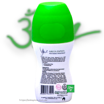 Silka Green Papaya Whitening Deodorant 40ml - Buy Online Australia | Om Spice & Grocery
