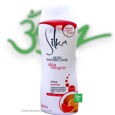 Silka Skin Whitening Lotion Skin Energizer Citrus  SPF 23 200ml - Buy Online Australia | Om Spice & Grocery