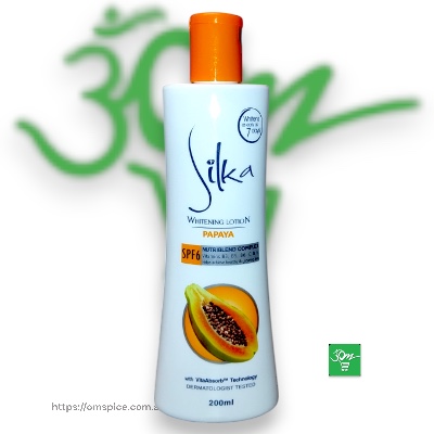 Silka Whitening Lotion Papaya 200ml - Buy Online Australia | Om Spice & Grocery
