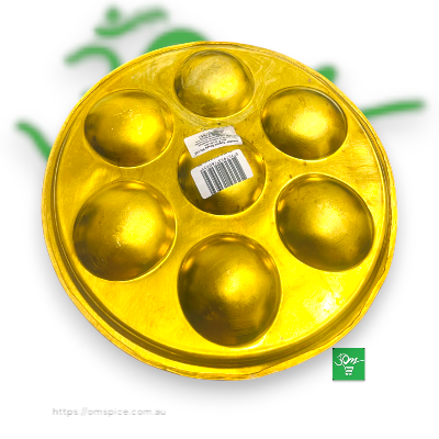 Brass Thali Sapta pala 9 inch - Buy Online Australia | Om Spice & Grocery