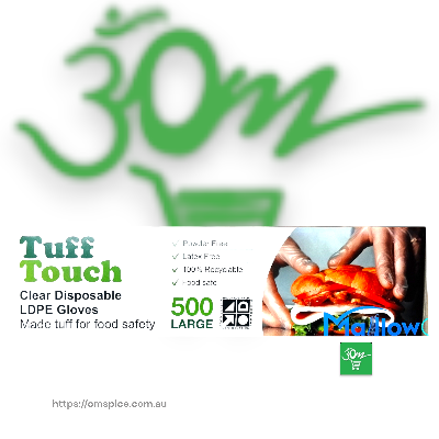 Tuff Touch Disposable Gloves - Buy Online Australia | Om Spice & Grocery