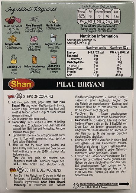 Shan Pilau Biryani
