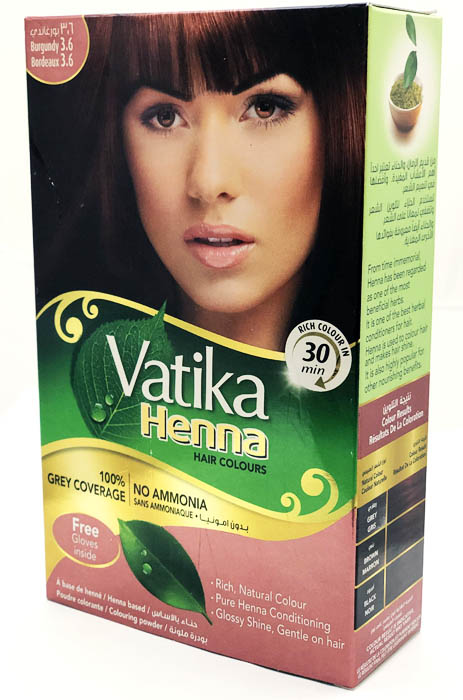 Vatika Henna Burgundy Hair Colour - Buy Online Australia | Om Spice & Grocery