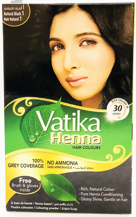 Vatika Henna Hair Colour (Natural Black) - Buy Online Australia | Om Spice & Grocery