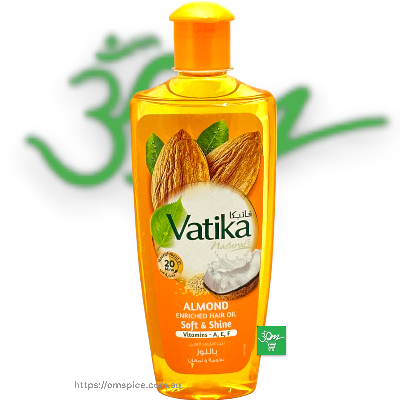 Vatika Natural Almond Soft and Shine Hair Oil 200ml - Buy Online Australia | Om Spice & Grocery