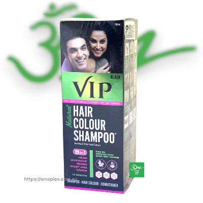 Vip Black Natural Hair Colour Shampoo -180ml - Buy Online Australia | Om Spice & Grocery