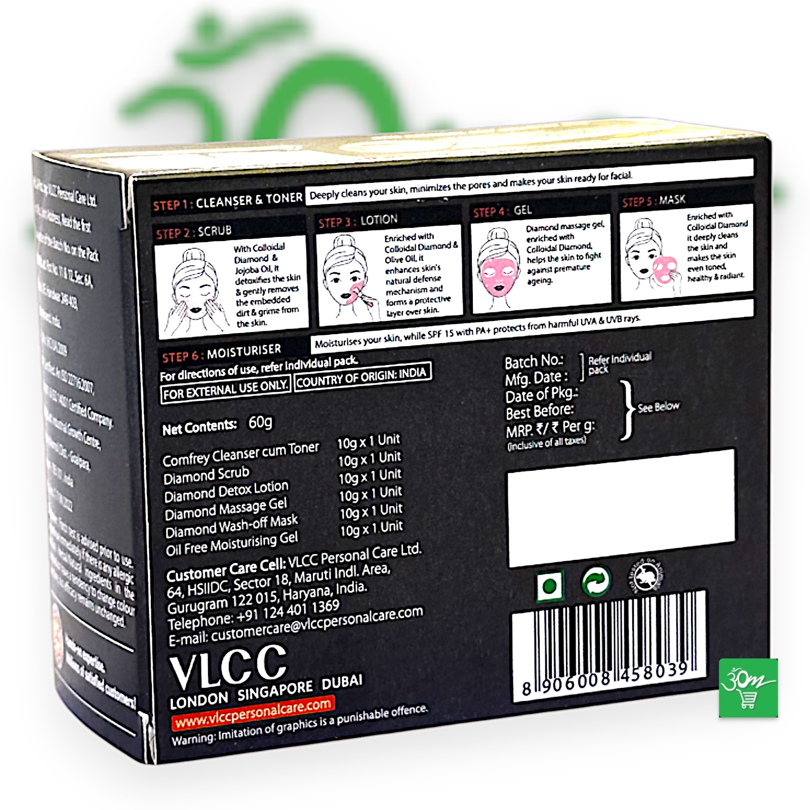 VLCC Diamond Facial Kit - Buy Online Australia | Om Spice & Grocery
