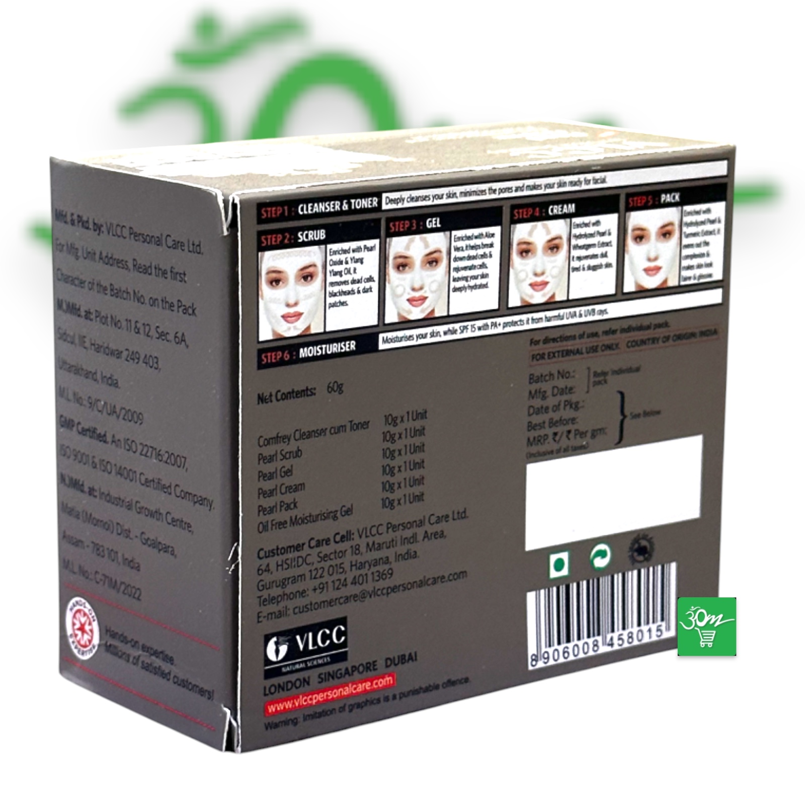 VLCC Pearl Facial Kit - Buy Online Australia | Om Spice & Grocery