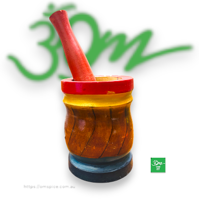 Wooden Okhal Large 7 inch - Buy Online Australia | Om Spice & Grocery
