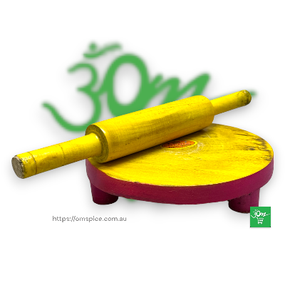 Wooden Roti Belan 25cm Diameter - Buy Online Australia | Om Spice & Grocery