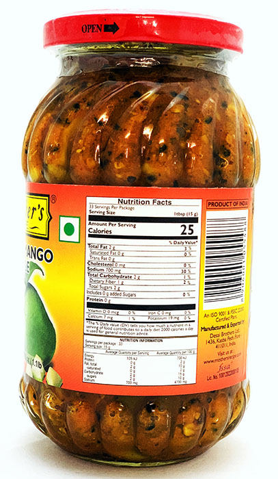 Mothers Panjabi Mango Pickle - Buy Online Australia | Om Spice & Grocery