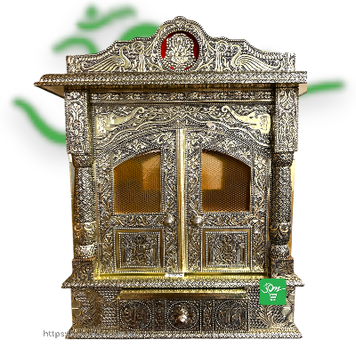 Yellow Oxidized Temple 18 inches x 11 inches - Buy Online Australia | Om Spice & Grocery