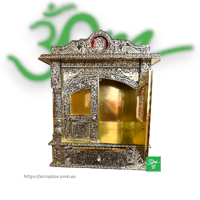 Yellow Oxidized Temple 18 inches x 11 inches - Buy Online Australia | Om Spice & Grocery