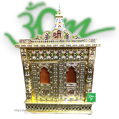 Yellow Oxidized Temple 21 inches x 11 inches - Buy Online Australia | Om Spice & Grocery
