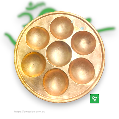 Puja Thali Khande Saptapala Medium/Large - Buy Online Australia | Om Spice & Grocery