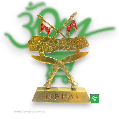 Khukuri Cross with Nepali Map Stand - Buy Online Australia | Om Spice & Grocery