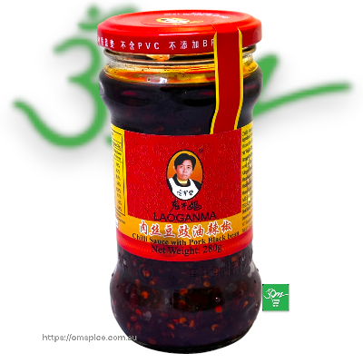 Laoganma Chilli Sauce with Pork Black Bean - Buy Online Australia | Om Spice & Grocery