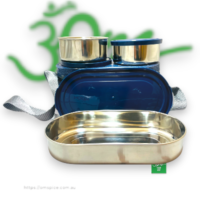 Milton Steel Softline Tiffin – Insulated Corporate Lunch Box Set with Stainless Steel Containers & Cutlery - Buy Online Australia | Om Spice & Grocery