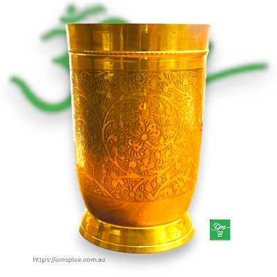 Brass Glass Fancy  300mxl - Buy Online Australia | Om Spice & Grocery
